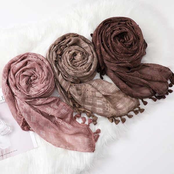 scarves 10pcs pure color hijabs cotton linen beaded pearl headband embroidered tassel hanging scarf 12, Blue;gray
scarves 10pcs pure color hijabs cotton linen beaded pearl headband embroidered tassel hanging scarf 12, Blue;gray