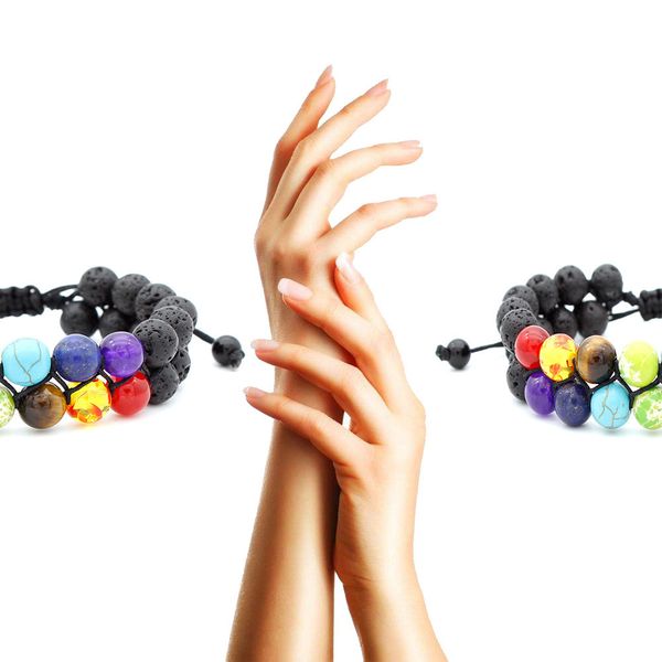 special offer 70% off new products popular in 2021: 8mm volcanic stone seven chakras yoga double beaded bracelet, Black
special offer 70% off new products popular in 2021: 8mm volcanic stone seven chakras yoga double beaded bracelet, Black