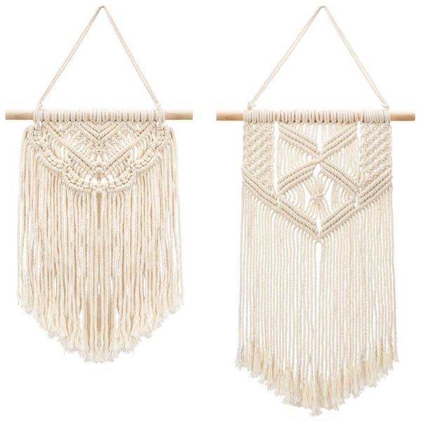 tapestries 2 pcs macrame wall hanging small art woven decor boho chic home decoration for apartment bedroom living room gallery, 13 in
tapestries 2 pcs macrame wall hanging small art woven decor boho chic home decoration for apartment bedroom living room gallery, 13 in