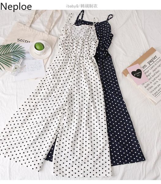women's jumpsuits & rompers neplos 2021 summer ladies holiday casual jumpsuit mid-calf high waist wide leg women polka dot chiffon 4354, Black;white
women's jumpsuits & rompers neplos 2021 summer ladies holiday casual jumpsuit mid-calf high waist wide leg women polka dot chiffon 4354, Black;white