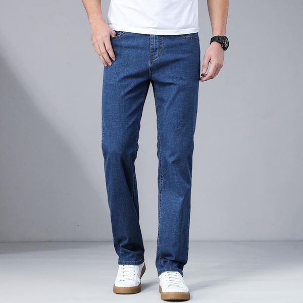 men's jeans blue business casual loose straight denim pants mens plus size trousers
men's jeans blue business casual loose straight denim pants mens plus size trousers