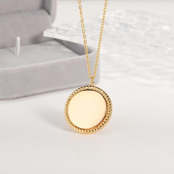 pendant necklaces collier en dentelle rond acier inoxydable pour femmes, pendentif avec disque de géométrie, bijou or poli miroir, gift, Silver
pendant necklaces collier en dentelle rond acier inoxydable pour femmes, pendentif avec disque de géométrie, bijou or poli miroir, gift, Silver