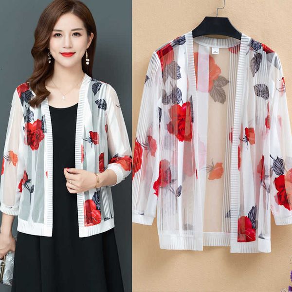 women's knits & tees fashion thin floral printed cardigan kimono summer sunscreen blouse female casual air conditioning obzx, White
women's knits & tees fashion thin floral printed cardigan kimono summer sunscreen blouse female casual air conditioning obzx, White