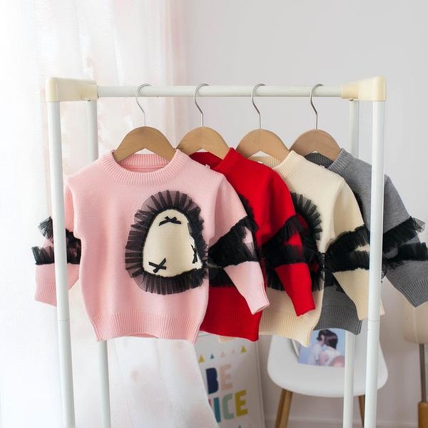 pullover girls sweater autumn children's sweaters mesh, Blue
pullover girls sweater autumn children's sweaters mesh, Blue