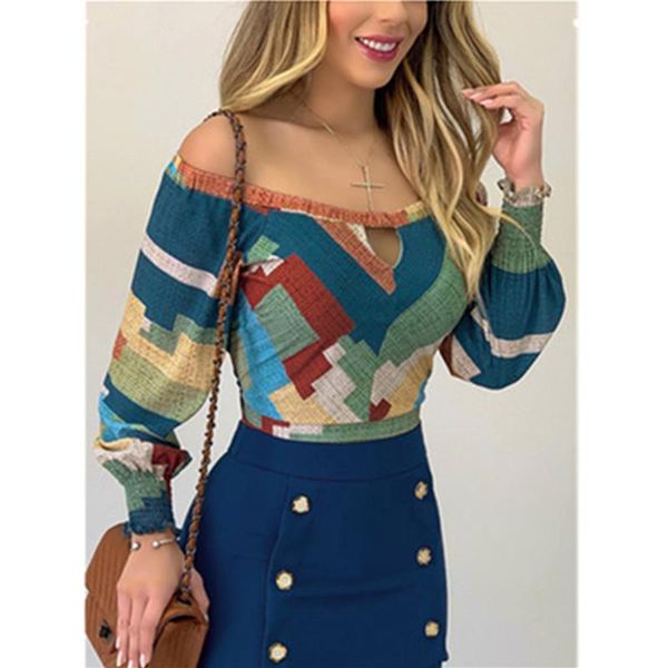 women's t-shirt leosoxs 2021 spring autumn fashion off shoulder hollow out t shirt casual slim print lantern sleeve ladies, White
women's t-shirt leosoxs 2021 spring autumn fashion off shoulder hollow out t shirt casual slim print lantern sleeve ladies, White