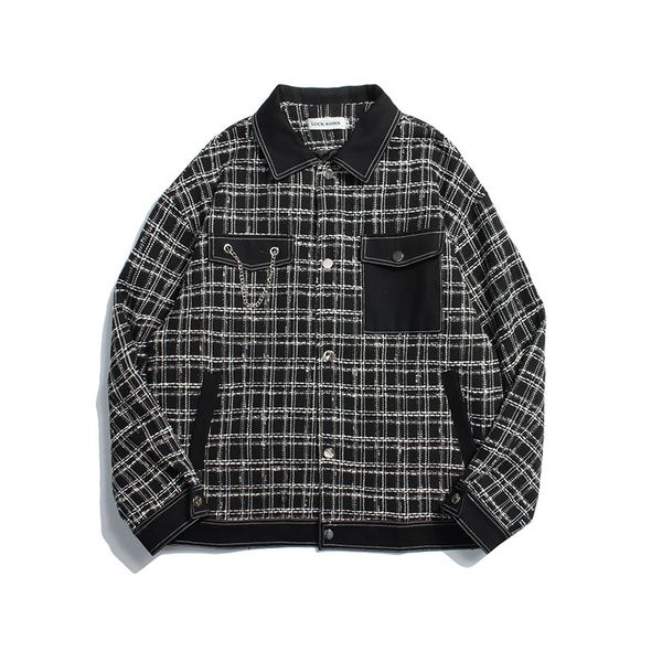 2021 new high street retro checkered pockets jacket men and women oversize plaid lapel loose casual winter coat hip hop windbreaker coats en, Black;brown
2021 new high street retro checkered pockets jacket men and women oversize plaid lapel loose casual winter coat hip hop windbreaker coats en, Black;brown