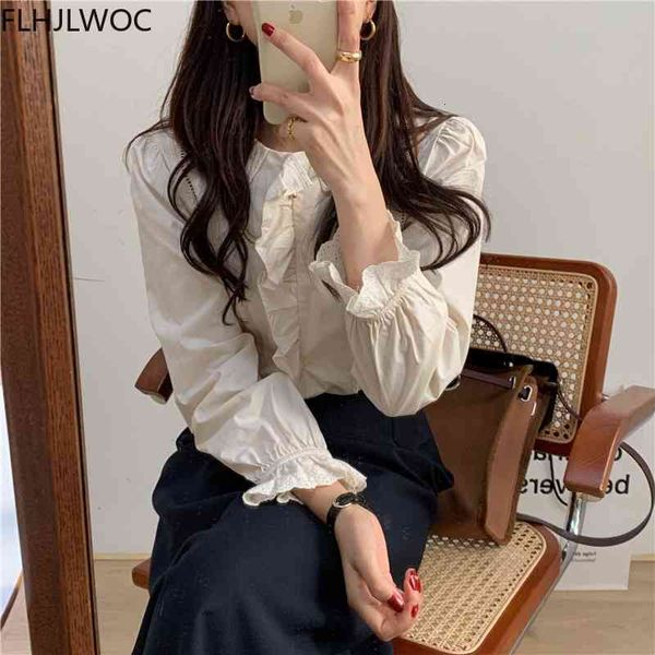 women's knits & tees s fenimine clothes korea women elegant office lady fashion basic wear ruffled vintage cute cotton blend, White
women's knits & tees s fenimine clothes korea women elegant office lady fashion basic wear ruffled vintage cute cotton blend, White