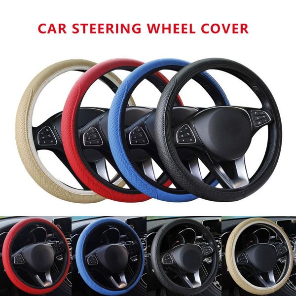 steering wheel covers universal 37-38cm car cover non-slip four seasons embossing leather car-styling accessories
steering wheel covers universal 37-38cm car cover non-slip four seasons embossing leather car-styling accessories