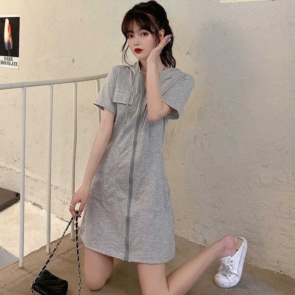 small pocket zipper hooded temperament summer high waist thin short skirt french dr, Black;gray
small pocket zipper hooded temperament summer high waist thin short skirt french dr, Black;gray