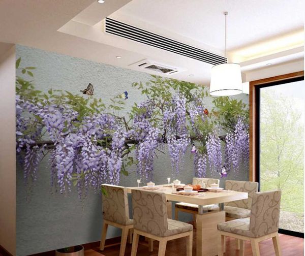 custom 3d wallpaper mural three-dimensional wisteria flower butterfly tv sofa background wall painting
custom 3d wallpaper mural three-dimensional wisteria flower butterfly tv sofa background wall painting