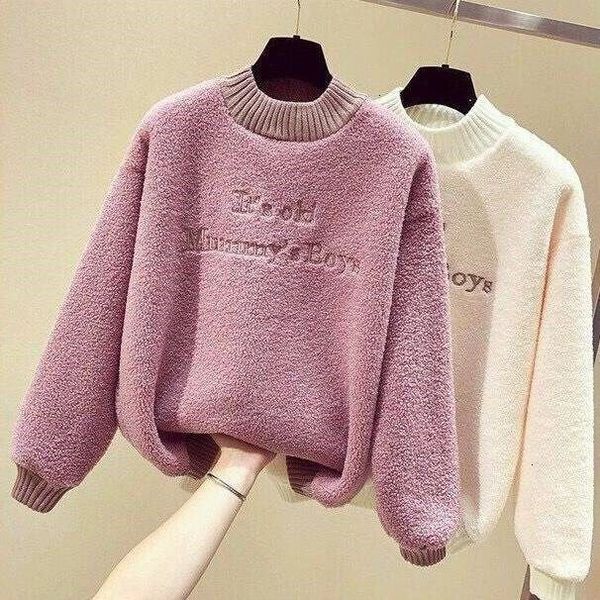 2021 lamb wool sweatshirt women large size pullover oversize half high collar plus veet winter hoodies p995, Black
2021 lamb wool sweatshirt women large size pullover oversize half high collar plus veet winter hoodies p995, Black