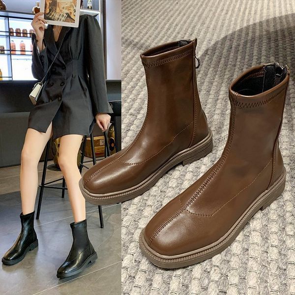 boot's spring and autumn single 2021 british style thick heel fried street small short net red thin boots chelsea, Black
boot's spring and autumn single 2021 british style thick heel fried street small short net red thin boots chelsea, Black