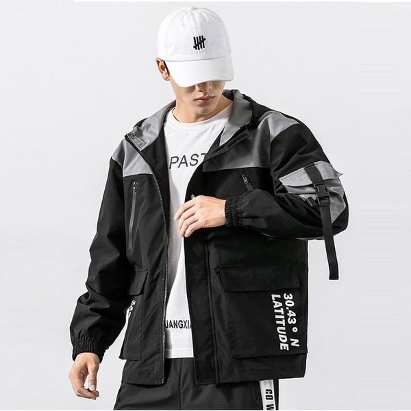 men's jackets jacket spring and autumn korean style hooded trendy tooling casual windbreaker japanese streetwear men, Black;brown 
men's jackets jacket spring and autumn korean style hooded trendy tooling casual windbreaker japanese streetwear men, Black;brown