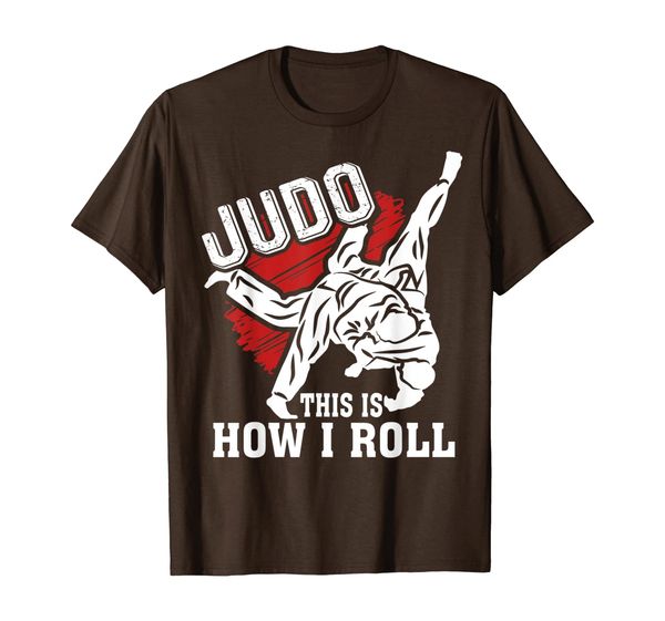 judo - judo this is how i roll t-shirt, White;black