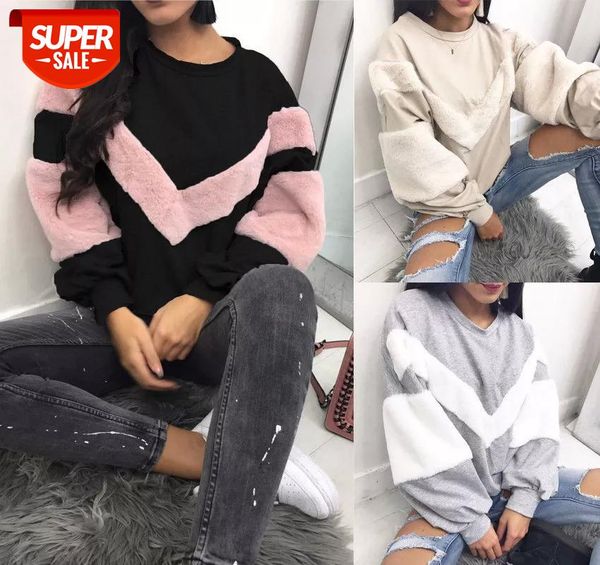 new warm women plush sweatshirt stitching long sleeve patchwork pullover sweatshirt jumper #ct7r, Black
new warm women plush sweatshirt stitching long sleeve patchwork pullover sweatshirt jumper #ct7r, Black