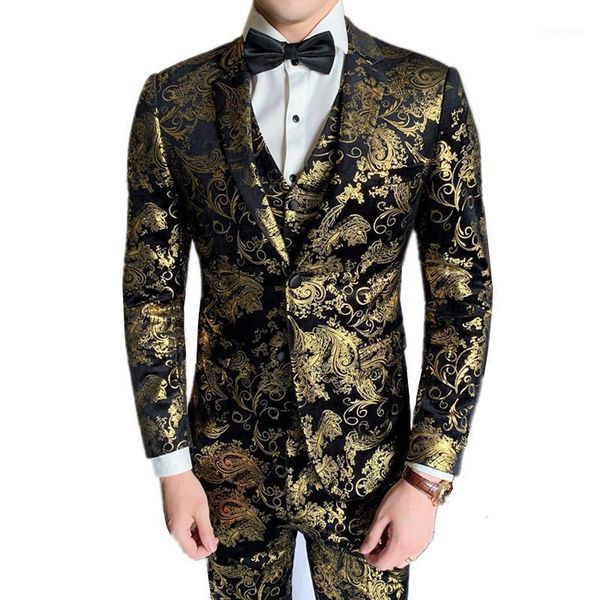 men luxury baroque velvet male slim fit costume mariage homme 2021 floral print prom suit 3 pieces set pants vest jacket coat men's sui, White;black
men luxury baroque velvet male slim fit costume mariage homme 2021 floral print prom suit 3 pieces set pants vest jacket coat men's sui, White;black