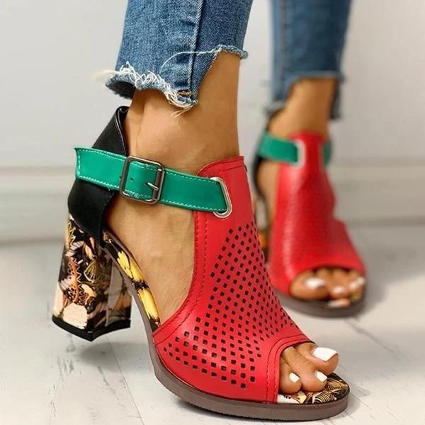 women's sandals female high heels zapatos de mujer 2021 peep toe summer ladies shoes pu buckle cover heel hollow out breathable, Black
women's sandals female high heels zapatos de mujer 2021 peep toe summer ladies shoes pu buckle cover heel hollow out breathable, Black
