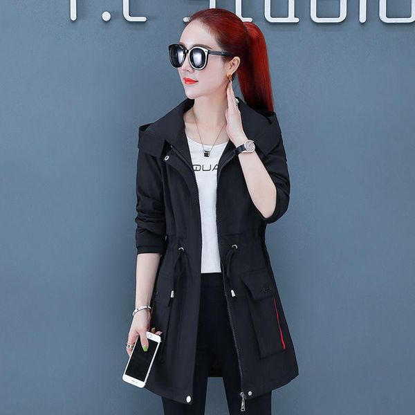women's vests spring and autumn windbreaker zipper pocket stitching slim fashion versatile hooded jacket lady middle length, Black;white
women's vests spring and autumn windbreaker zipper pocket stitching slim fashion versatile hooded jacket lady middle length, Black;white