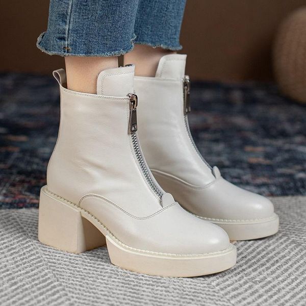 boots short women's shoes 2021 autumn winter high heel thick plush versatile front zipper tube, Black
boots short women's shoes 2021 autumn winter high heel thick plush versatile front zipper tube, Black
