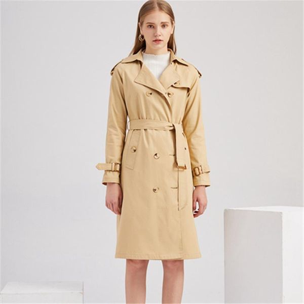 women's trench coats mid-length windbreaker female 2021 autumn fashion waist cotton long-sleeved lapel tide 084, Tan;black
women's trench coats mid-length windbreaker female 2021 autumn fashion waist cotton long-sleeved lapel tide 084, Tan;black