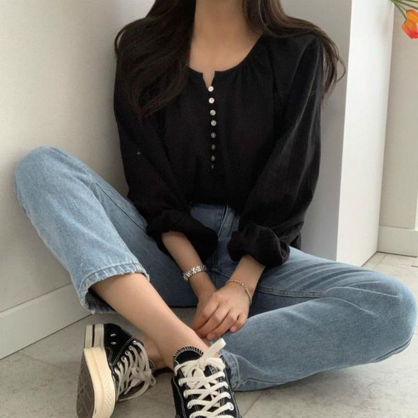 women's blouses & shirts women shirt 2021 summer loose full sleeve cute sweet elegant office lady blouse wild casual high quality, White
women's blouses & shirts women shirt 2021 summer loose full sleeve cute sweet elegant office lady blouse wild casual high quality, White