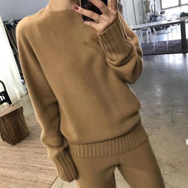 women's two piece pants cashmere suit knit wide-leg and loose lazy thick round neck sweater 2021 rushed full warm women two-piece, White
women's two piece pants cashmere suit knit wide-leg and loose lazy thick round neck sweater 2021 rushed full warm women two-piece, White