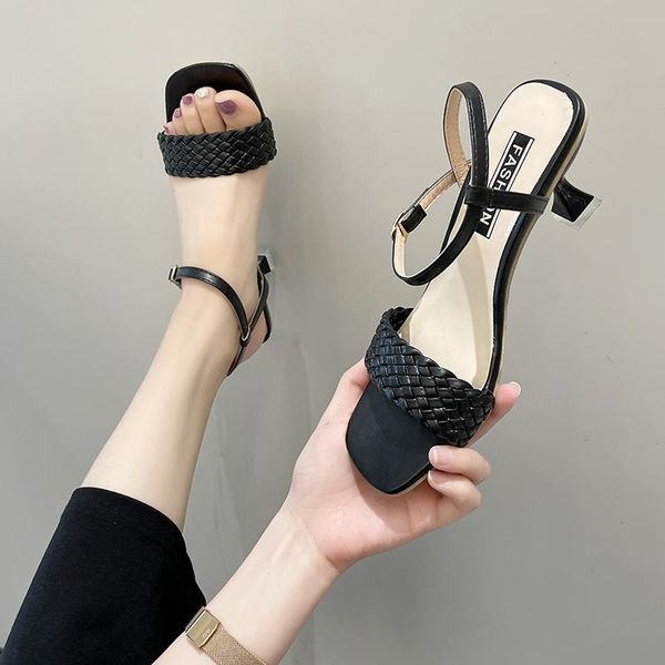 sandals spring and summer square toe hollow fashion flat woven buckle large size female zapatillas mujer, Black
sandals spring and summer square toe hollow fashion flat woven buckle large size female zapatillas mujer, Black