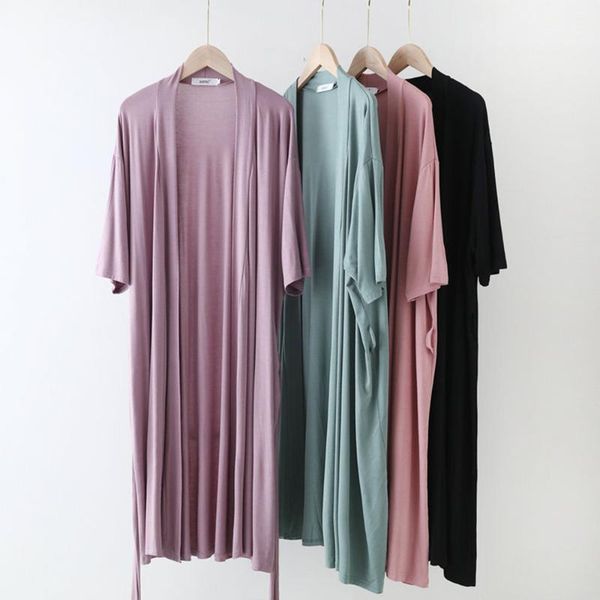 women's sleepwear fdfklak xl xxl plus size solid long cardigan kimono robe fashion modal bath night short sleeve dressing gown for wome, Black;red
women's sleepwear fdfklak xl xxl plus size solid long cardigan kimono robe fashion modal bath night short sleeve dressing gown for wome, Black;red