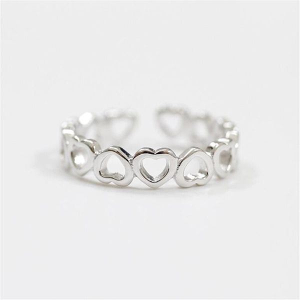 cluster rings real 925 sterling silver opening hollow out heart minimalism fashion design jewelry for elegant women, Golden;silver
cluster rings real 925 sterling silver opening hollow out heart minimalism fashion design jewelry for elegant women, Golden;silver