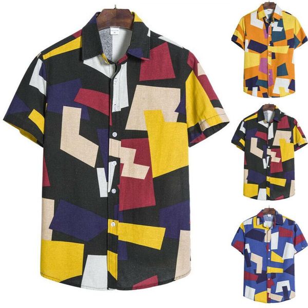 men's t-shirts men summer holiday short sleeve shirt button-up casual patchwork party beach top, White;black
men's t-shirts men summer holiday short sleeve shirt button-up casual patchwork party beach top, White;black