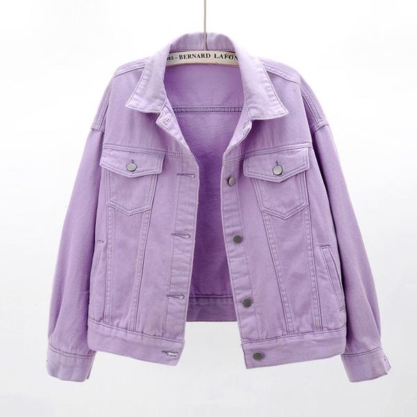 women's jackets 2021 spring autumn candy color long-sleeved denim jacket black short loose women jeans student coat casual, Black;brown
women's jackets 2021 spring autumn candy color long-sleeved denim jacket black short loose women jeans student coat casual, Black;brown