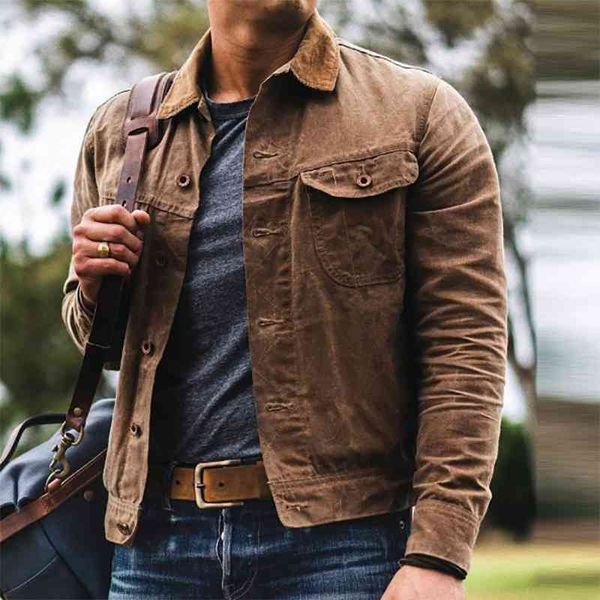 2021 new men's casual trend cardigan lapel jacket, Black