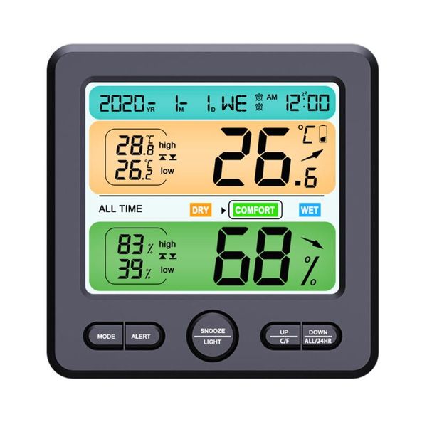 other clocks & accessories indoor digital alarm clock with hygrometer max min temperature humidity meter lcd display
other clocks & accessories indoor digital alarm clock with hygrometer max min temperature humidity meter lcd display