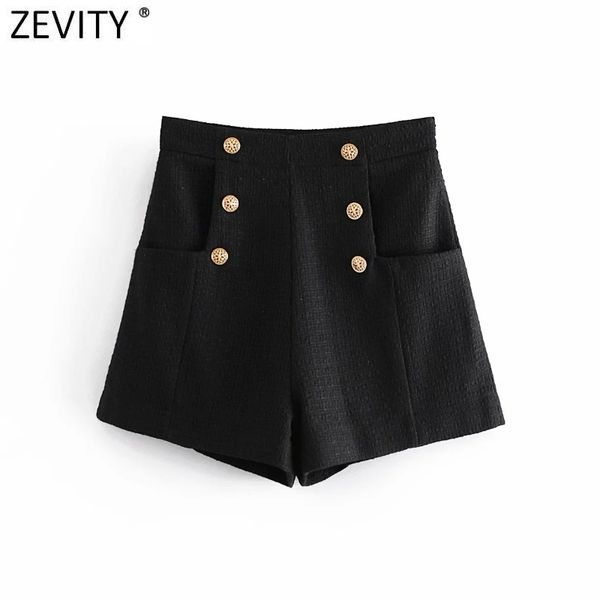 zevity new women vintage double breasted high waist black woolen shorts lady side zipper chic casual slim pantalone cortos p961 210309, White;black
zevity new women vintage double breasted high waist black woolen shorts lady side zipper chic casual slim pantalone cortos p961 210309, White;black
