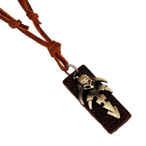 pendant necklaces european human shape bone skeleton necklace halloween leather rope religious jewelry, Silver
pendant necklaces european human shape bone skeleton necklace halloween leather rope religious jewelry, Silver