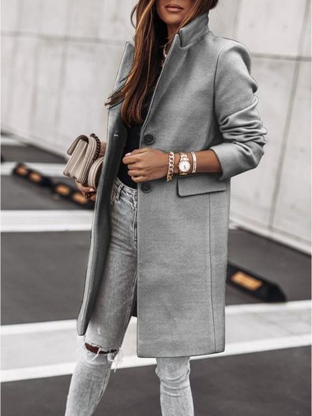 women's wool & blends woman winter coats and jackets fashion casual long-sleeved button solid long coat ol elegant lapel fall clothes f, Black
women's wool & blends woman winter coats and jackets fashion casual long-sleeved button solid long coat ol elegant lapel fall clothes f, Black