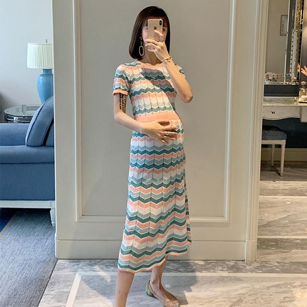 maternity dresses wear fashion mid-length slim hollow ice silk western style over the knee dress sweater, White
maternity dresses wear fashion mid-length slim hollow ice silk western style over the knee dress sweater, White