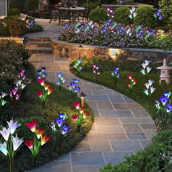 spot solar powered lily flower light color changing led decor lights for garden lawn qp2
spot solar powered lily flower light color changing led decor lights for garden lawn qp2