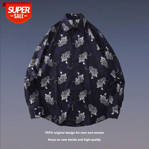 tkpa harajuku vintage retro tiger full print long sleeve shirt male flow couple #133v, White;black
tkpa harajuku vintage retro tiger full print long sleeve shirt male flow couple #133v, White;black