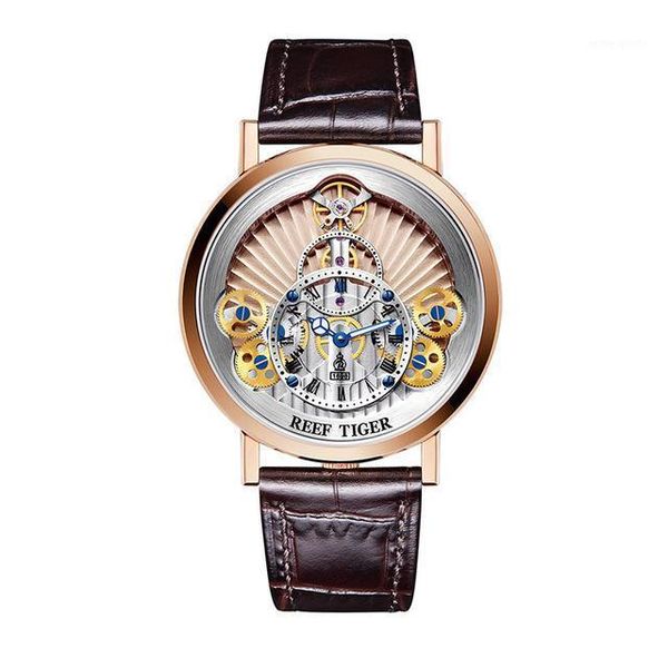men wrist watch,mens dress watches reef tiger gold luxury waterproof quartz wristwatch relogio masculino leather strap rga1958 wristwatches, Slivery;brown
men wrist watch,mens dress watches reef tiger gold luxury waterproof quartz wristwatch relogio masculino leather strap rga1958 wristwatches, Slivery;brown