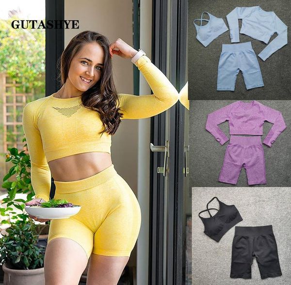 seamless yoga set women workout sportswear gym clothing fitness long sleeve crop high waist leggings+sport bra sports suits, White;red
seamless yoga set women workout sportswear gym clothing fitness long sleeve crop high waist leggings+sport bra sports suits, White;red