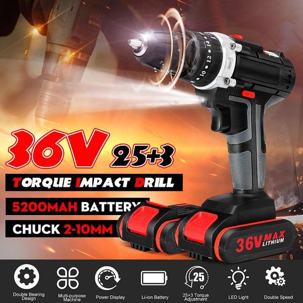 professiona electric drills drillpro 36v cordless drill lithium battery screwdriver 25+3torque with led working light hand power tools for d
professiona electric drills drillpro 36v cordless drill lithium battery screwdriver 25+3torque with led working light hand power tools for d