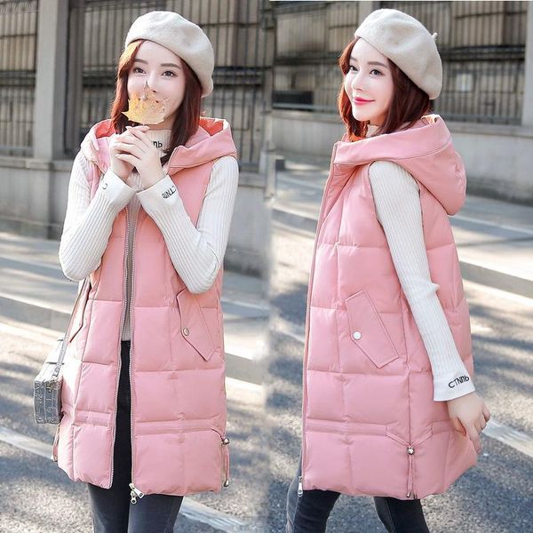 women's vests 2021 autumn and winter cotton vest mid-length female waistcoat outer wear wild student sleeveless jacket, Black;white
women's vests 2021 autumn and winter cotton vest mid-length female waistcoat outer wear wild student sleeveless jacket, Black;white