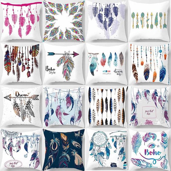 pillow case fashion beauty feather boho style square cases home creative color cover 45*45cm
pillow case fashion beauty feather boho style square cases home creative color cover 45*45cm
