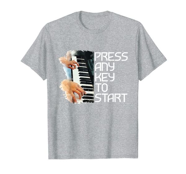 press any key to start pianist musical piano musician gift t-shirt, White;black
press any key to start pianist musical piano musician gift t-shirt, White;black