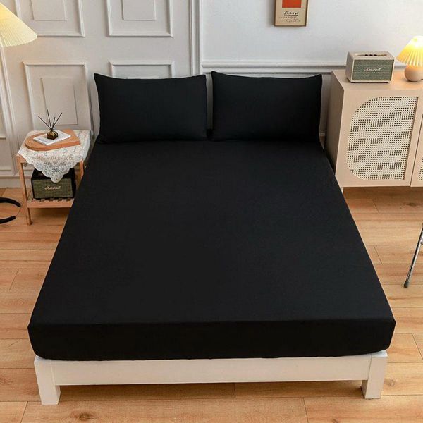 sheets & sets fashion dark black solid color fitted sheet bed cover bedspread round elastic 120*200*27cm,180*200*27,sabana
sheets & sets fashion dark black solid color fitted sheet bed cover bedspread round elastic 120*200*27cm,180*200*27,sabana