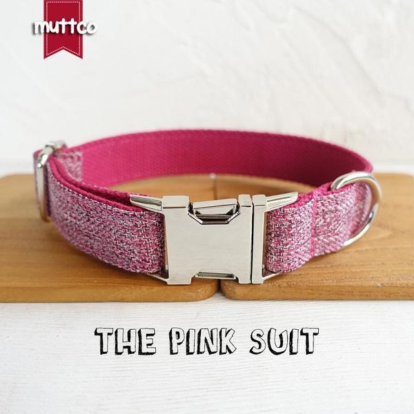 dog collars & leashes muttco basic collar the pink suit durable padded personalized id for pet gift 5 sizes udc070
dog collars & leashes muttco basic collar the pink suit durable padded personalized id for pet gift 5 sizes udc070