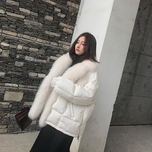 women's fur & faux women coat parks with big size winter jacket down 2021 white collar zipper lady, Black
women's fur & faux women coat parks with big size winter jacket down 2021 white collar zipper lady, Black