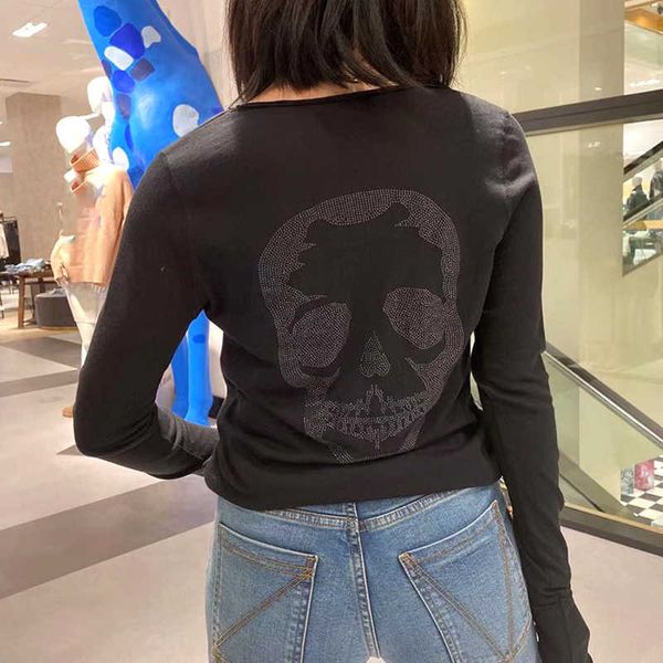 women's t-shirt skull diamond graphic tee women summer v-neck long sleeve t shirt casual clothes cotton good quality 2021 9w2, White
women's t-shirt skull diamond graphic tee women summer v-neck long sleeve t shirt casual clothes cotton good quality 2021 9w2, White