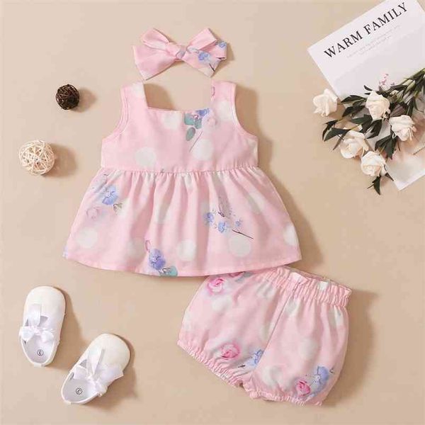 3pcs baby girl polka dot floral print polyester summer more festivals sets baby's 210528, White
3pcs baby girl polka dot floral print polyester summer more festivals sets baby's 210528, White